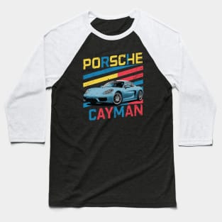 Porsche Cayman Vintage Car Classic Baseball T-Shirt